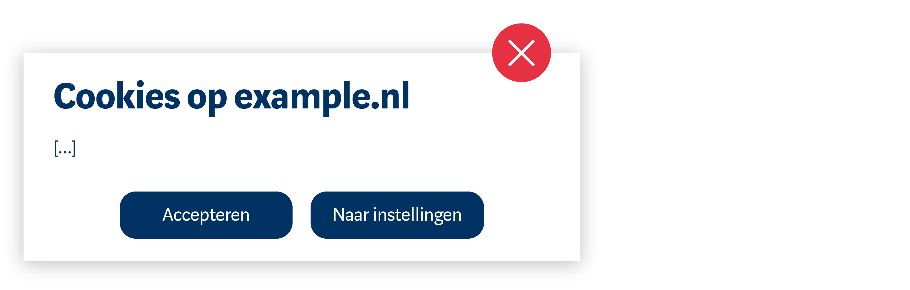 Fout voorbeeld: zet verschillende keuzes op één laag