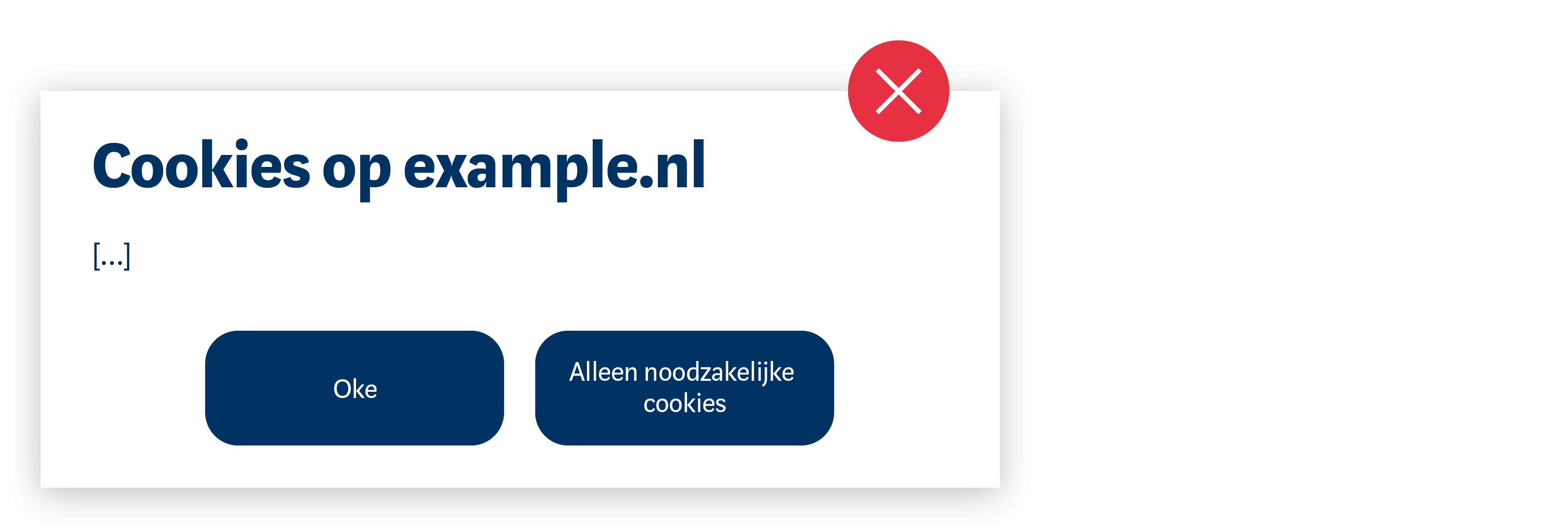 Fout voorbeeld: gebruik duidelijke tekst