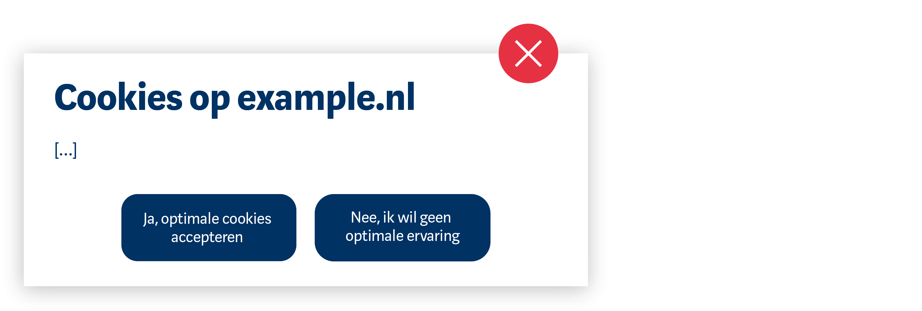 Fout voorbeeld: gebruik duidelijke tekst