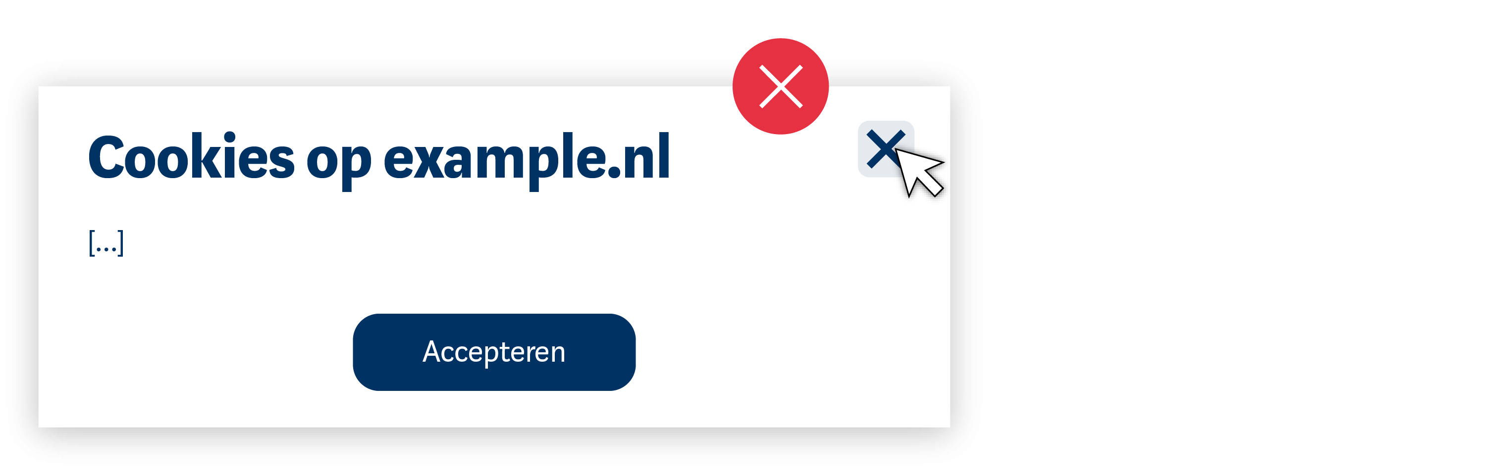 Fout voorbeeld: gebruik duidelijke tekst