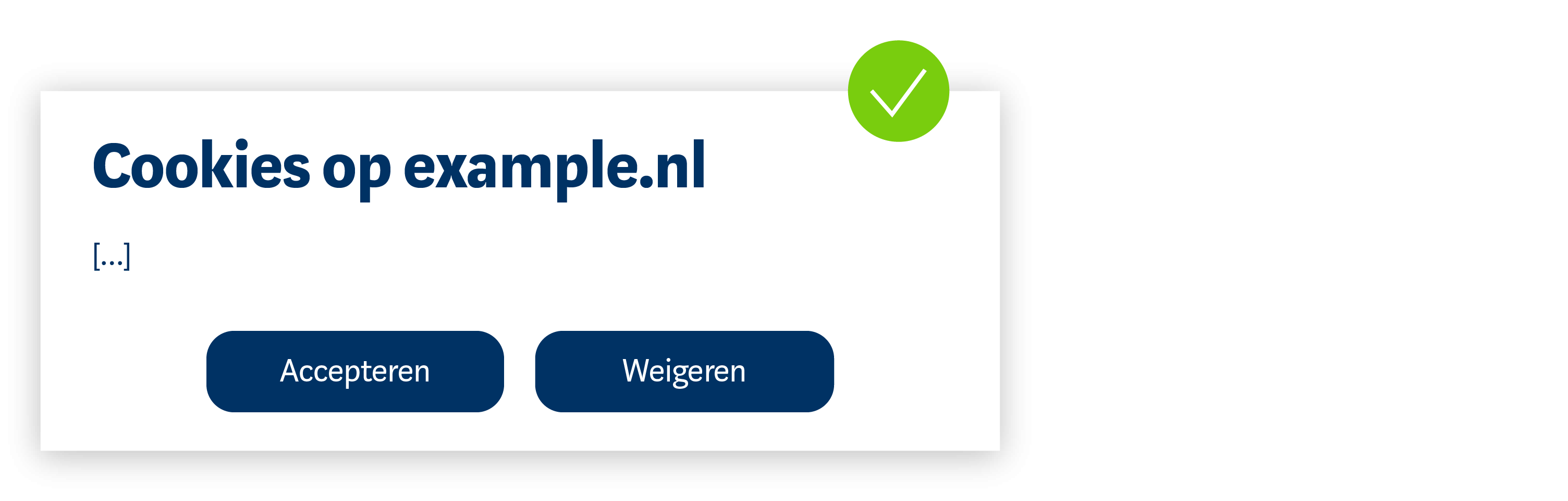 Goed voorbeeld: gebruik duidelijke tekst