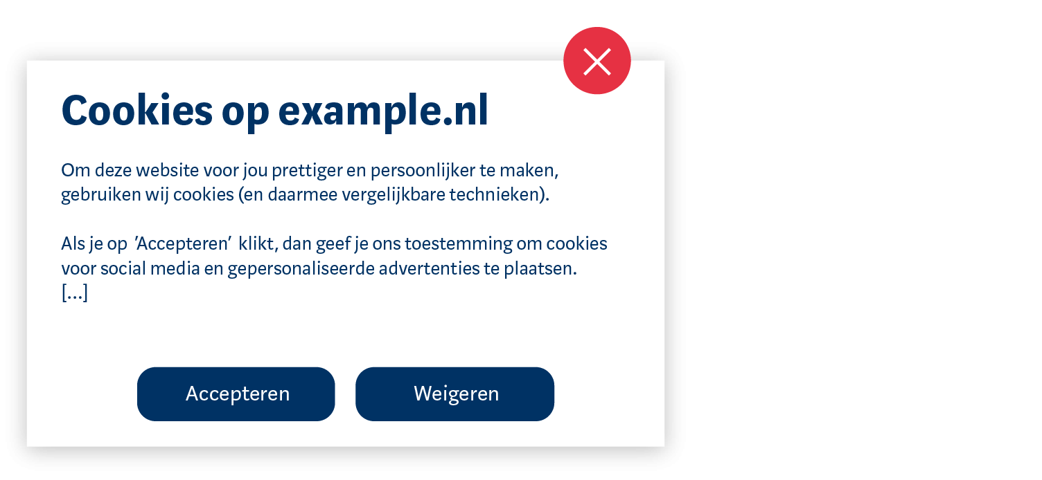 voorbeeld cookiebanners - soort en doel