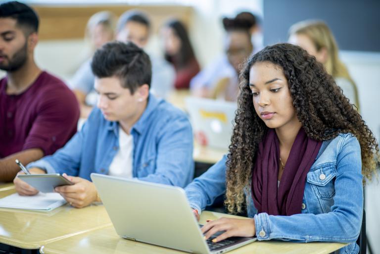 Studenten in klaslokaal